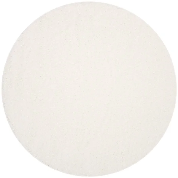 Safavieh Santa Monica Shag SGN725-1010 White Rug 6&7x22 x 6&7x22 Round
