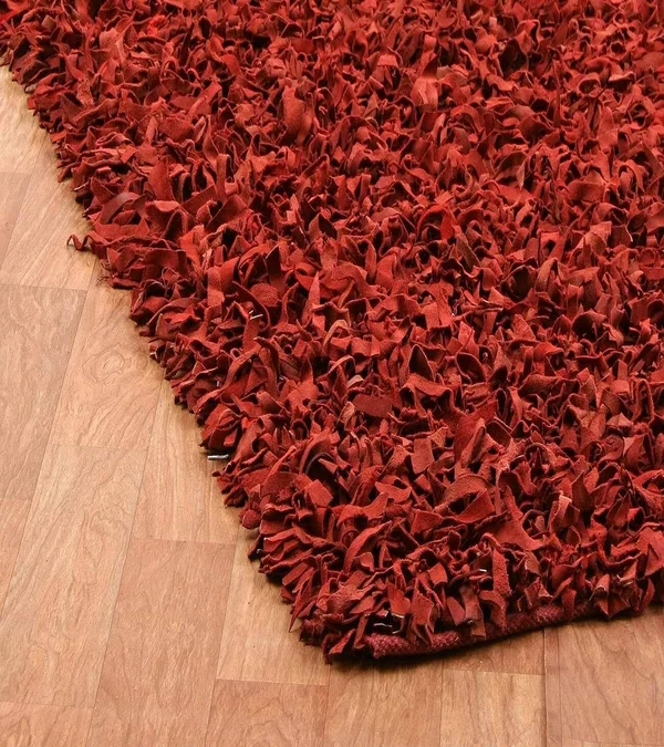 Pelle Leather Red Area Rug St. Croix Rug Size: Runner 2&6x22 x 12&