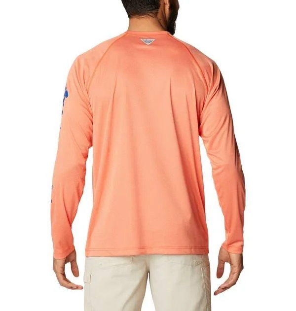 Columbia Men's Collegiate PFG Terminal Tackle Long Sleeve Shirt - Florida - XXL - Orange