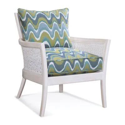 Star Dunes 29.5x22 Wide Down Cushion Armchair Braxton Culler Body Fabric: Dark Brown Performance; 0861-88, Leg Color: Driftwood
