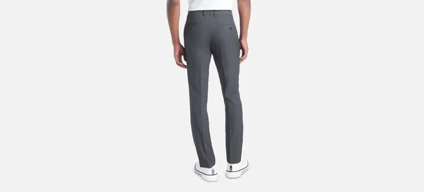 Reaction Kenneth Cole Stretch Solid Skinny Fit Flex Waistband Flat - Shoe Front Dress Pant - Men's - Oatmeal