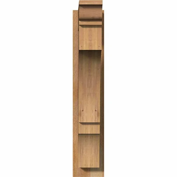 Ekena Millwork OUT06X20X32BOA01RWR 6x22W x 20x22D x 32x22H Balboa Rough Sawn Traditional Outlooker, Western Red Cedar