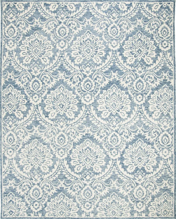 Safavieh 6' x 6' Round Blossom BLM106M Blue Ivory Rug