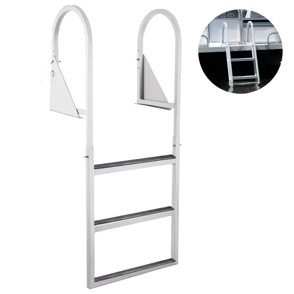 VEVOR, LT2-3B-3470000001V0, Boat Ladder, 3 Step Pontoon, 21.5" x 1.2"