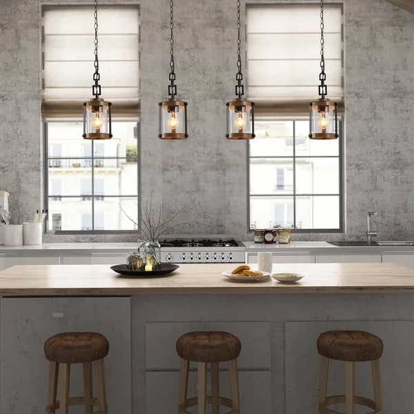 The Gray Barn Horse Hollow 1-Light Rustic Pendant Lighting Fixture - W 6x22x H 14.5x22 28739206