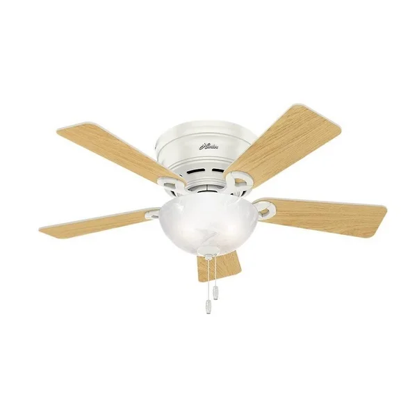 Hunter 52138 42 in. Haskell Fresh White Ceiling Fan with Light