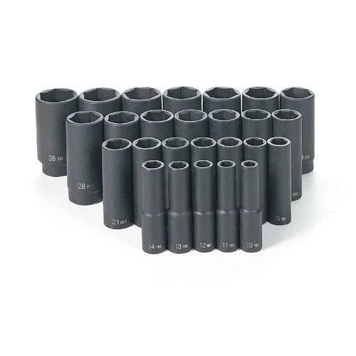 Grey Pneumatic 1326MD 1/2'' Drive Deep Length Master Socket Set (Metric)
