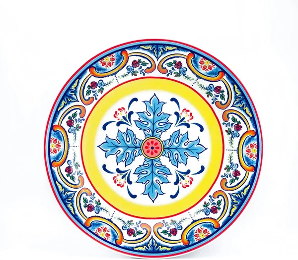 Euro Ceramica Inc. ys-zb-1001 Zanzibar Collection Vibrant Ceramic Earthenware Dinnerware Set - 16 Piece, spanish/mexican Floral D