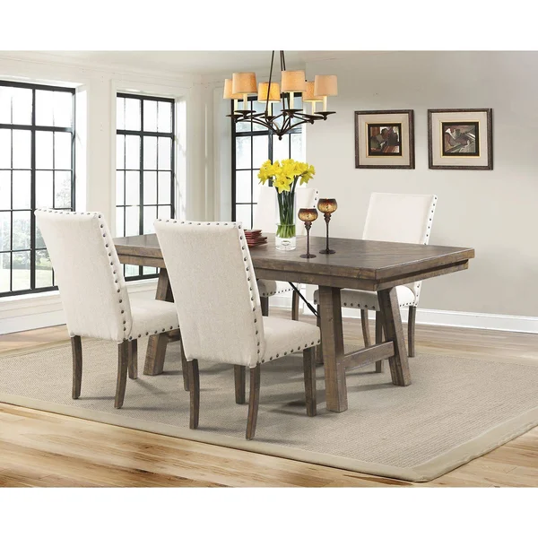 Picket House Furnishings Dex Upholstered Dining Chair Set, Cream - 2 pack