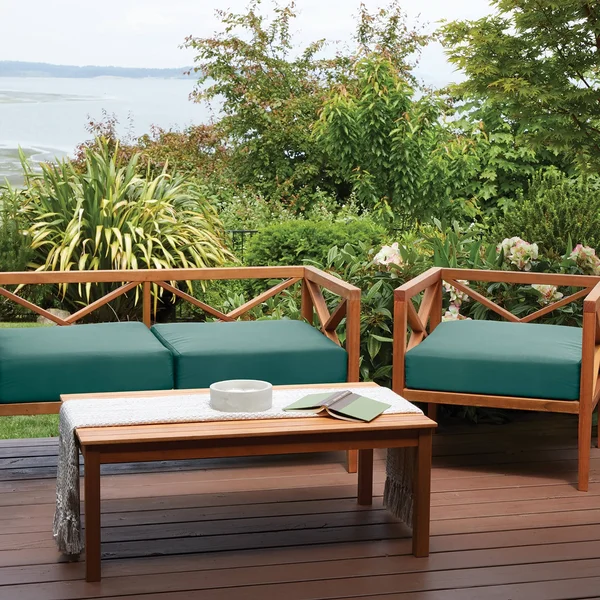 Classic Accessories Ravenna Water-Resistant 23 x 23 x 5 inch Square Patio Seat Cushion Slip Cover & Foam - Spice