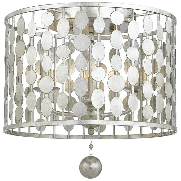 Crystorama 544-GA Layla 3 Light Antique Gold Ceiling Mount