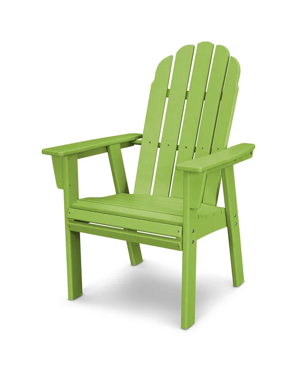 POLYWOOD Vineyard Adirondack Dining Chair - Lime, 20.5" x 16.63" x 16"