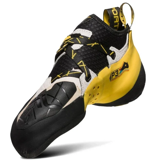 La Sportiva Men's Solution Climbing Shoe - 44.5 - White - Yellow