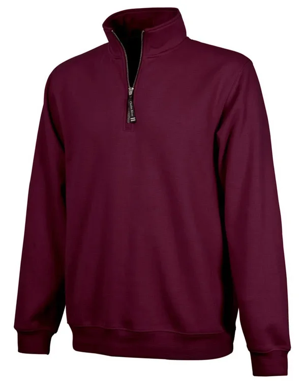 Charles River Apparel Crosswind Quarter Zip Sweatshirt-9359, Red