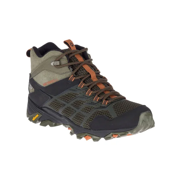 Merrell Men's Moab FST 2 Mid Waterproof (10.5 Olive/Adobe)