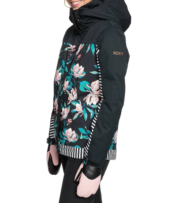 Roxy Jetty Block Jacket - M Black Tropical