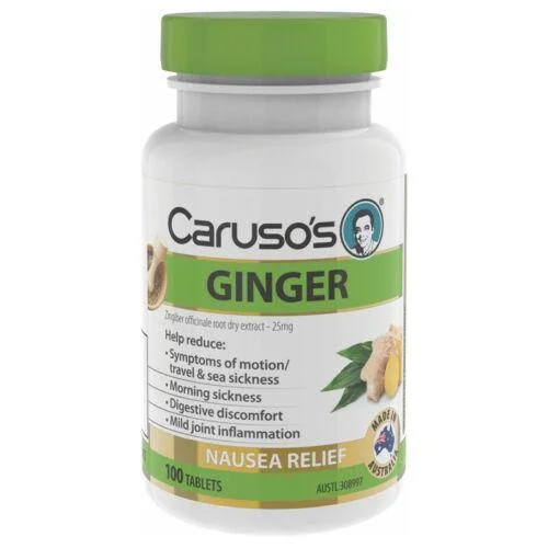 Carusos Natural Health Ginger 100 Tablets