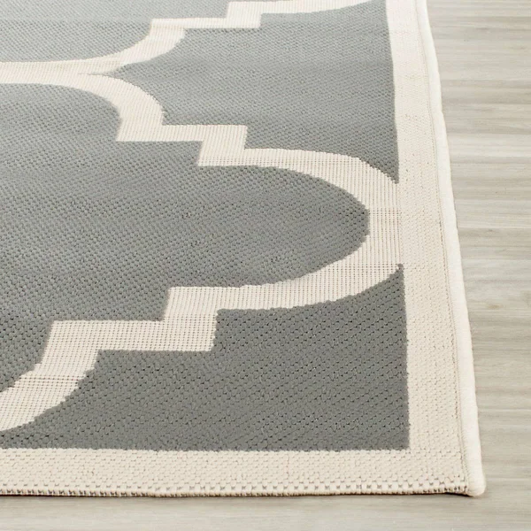 Safavieh Courtyard CY6243-246 Grey - Beige Rug 7&10x22 x 7&10x22 Square
