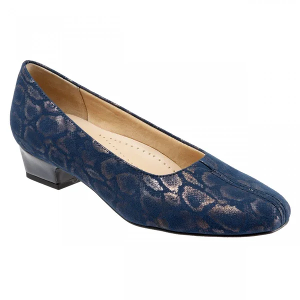 Trotters Women's Doris, Size: 6.5, Navy Micro Suede
