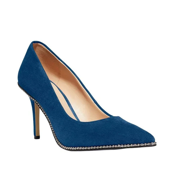 Coach Shoes - Waverly Suede Pumps, Ocean, (Size 7.5), New, Tradesy