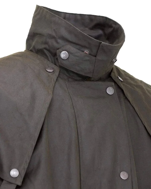 Outback Trading Men's Long Oilskin Duster Coat - Brown, L