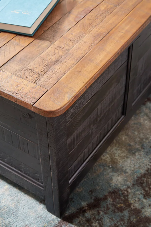 Signature Design Dashbury Antique Black/Brown Storage Trunk by Ashley