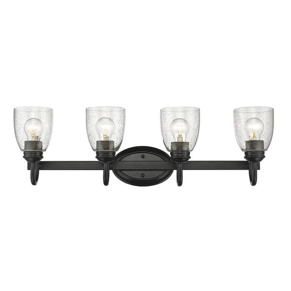 Golden Lighting 8001-BA4 BLK-SD Parrish - 4 Light Bath Vanity Black