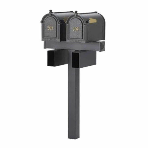 Whitehall Products 16066 Dual Mailbox Extended Post - Green
