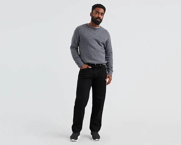 Levi&s Big & Tall Big Tall 550 Relaxed Fit Men's Jeans Black : 56 34