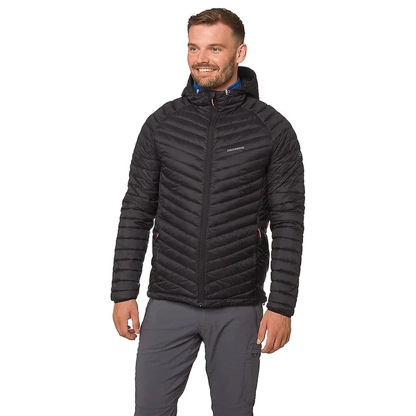 Craghoppers Mens Expolite Hooded Insulated Jacket Black/Srrcha L - Chest 42x22 (107cm)