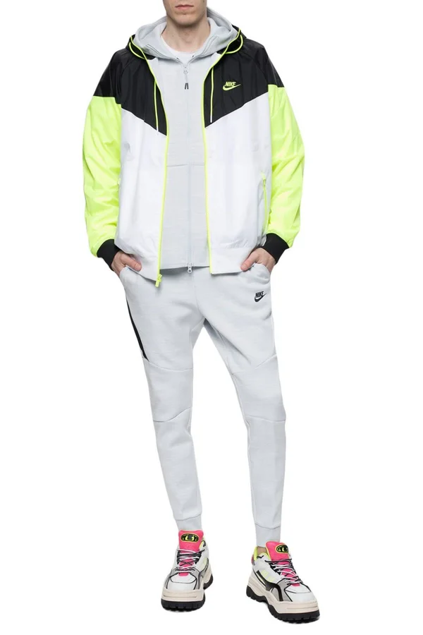 Nike Men's Sportswear Heathered Tech Fleece Joggers - 2X-LARGE, White