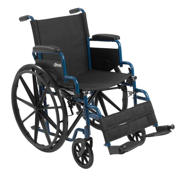 Medline - Ultralight Transport Wheelchair - Blue