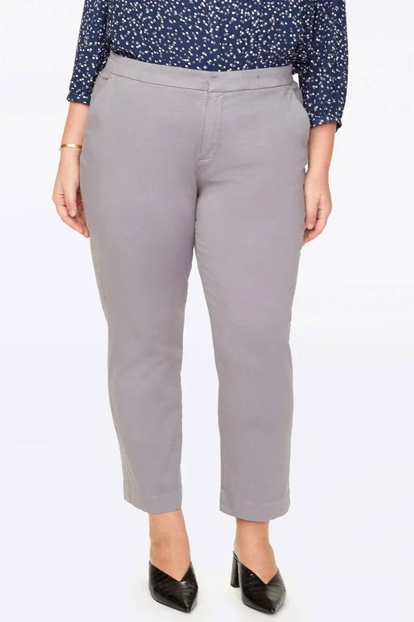 Nydj Women's Everyday Trouser Pants in Plus Size Grey - Size: 20W