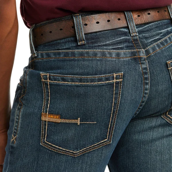 Ariat 10016222 Men's Rebar M5 Slim DuraStretch Edge Stackable Straight Leg Jean 46x32