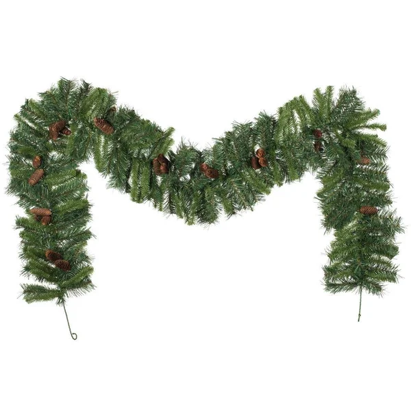Vickerman Indoor 9-ft Pine Garland in Green, A800911