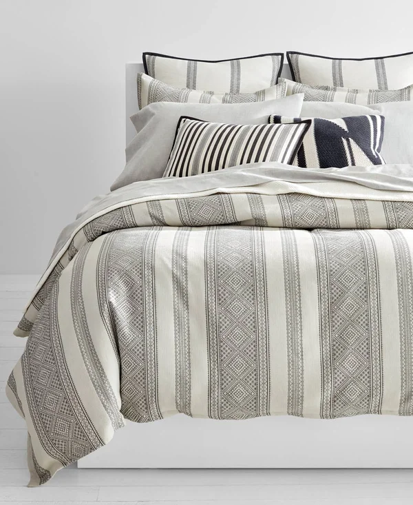 Lauren Ralph Lauren Taylor Comforter Set - Cream/Charcoal - Full/Queen