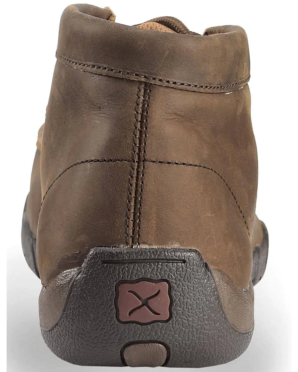 Twisted x Men's MDMST01 Safety Toe Driving Moc - Distressed Saddle Leather