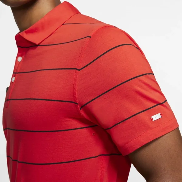 Nike Men's Stripe Player Golf Polo, Size: Small, Habanero Red