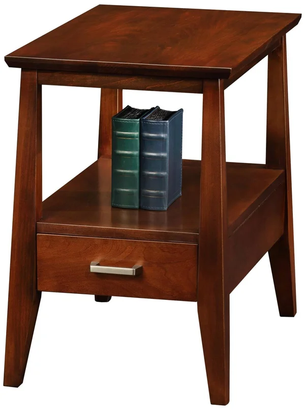 Leick Furniture Sienna Finish 1-Drawer Narrow End Table - Sienna
