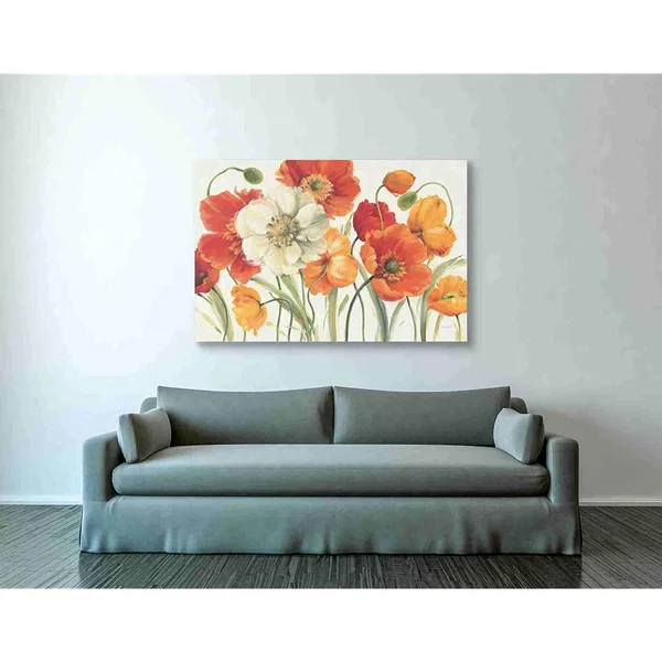 Epic Graffiti Poppies Melody I by Lisa Audit Giclee Canvas Wall Art - 40x22 x 60, 1.5 x 60 x 40
