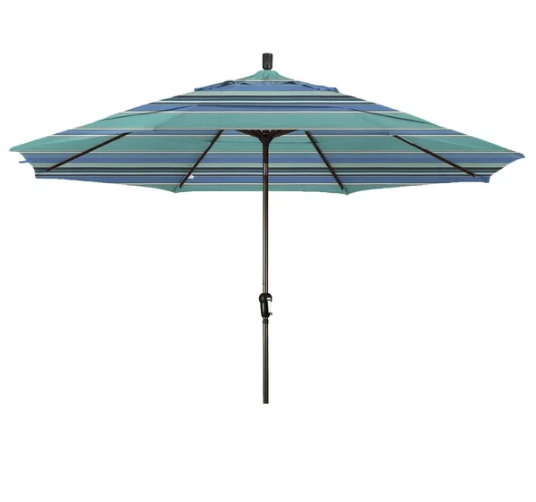 California Umbrella 11 ft. Aluminum Auto Tilt Patio Umbrella, Black