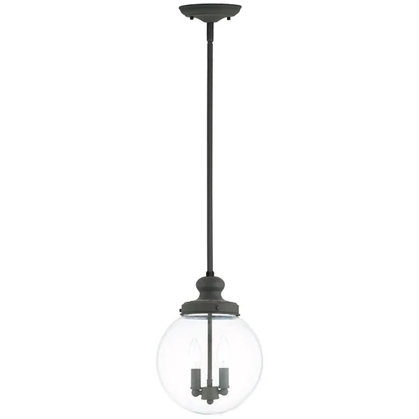 Livex Lighting 50904-91 Sheffield 2 Light Brushed Nickel Pendant
