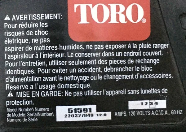 Toro 51591 Super Blower Vac