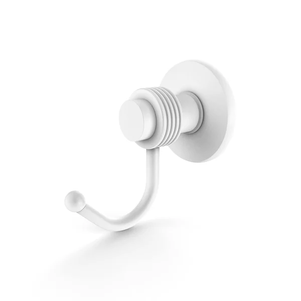 Allied Brass 920G-WHM Mercury Collection Robe Hook with Groovy Accents Matte White