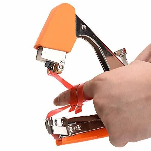 FUNTECK Plant Tying Machine Tapener Tool for Grapes - Raspberries, Tomatoes and Vining Vegetables, Comes with Tapes, Staples