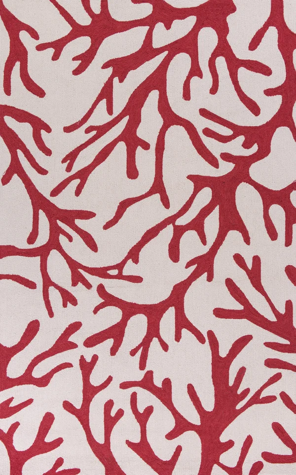 Kas Sonesta 2038 Coral 3&3x22 x 5&3x22 Ivory, Rust Area Rug
