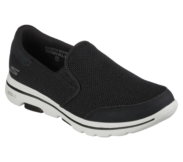 Skechers Men's GOwalk 5 - Beeline Walking Shoes - Black/White, 8.0