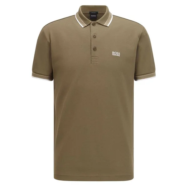 Boss Paddy Polo Shirt - Open Green X-Large 100% Cotton Adult Mens
