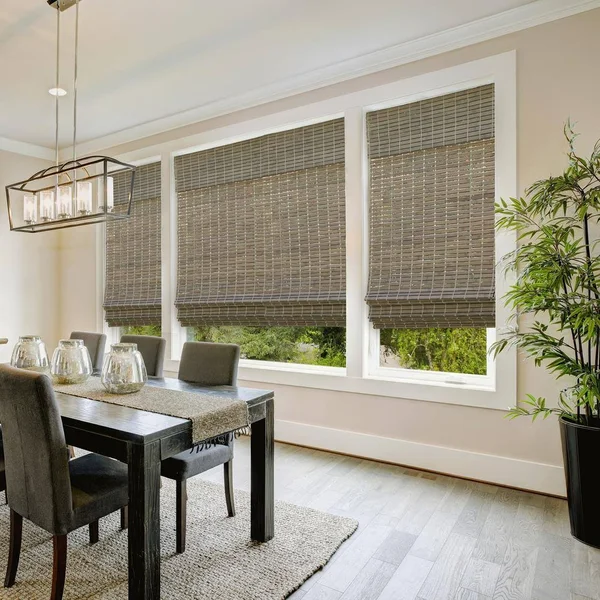 Home Decorators Collection Modern Farmhouse Cut-to-Size Driftwood Flat-Weave Cordless Light-filtering Bamboo Shade - 70 in. W x
