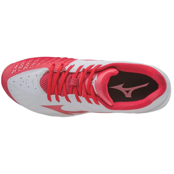 Mizuno Women's 9-Spike Advanced Sweep 3 White/Red, 8.5